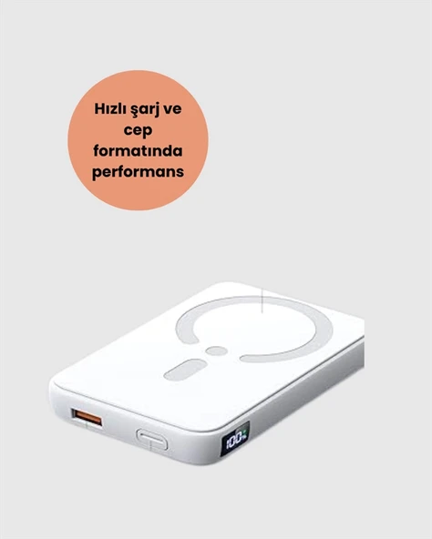 10.000 MAH MagSafe Manyetik Powerbank - Resim 2