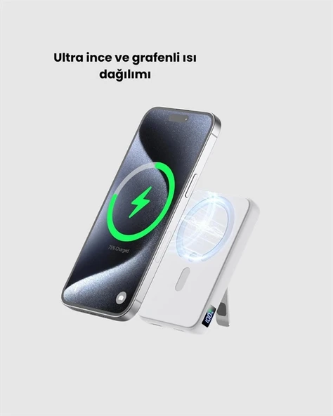 10.000 MAH MagSafe Manyetik Powerbank - Resim 5