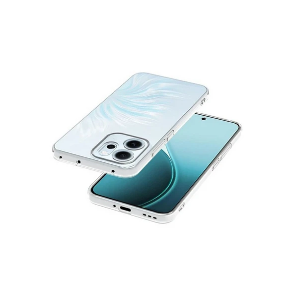 Gpack Oppo Reno 14F uyumlu Kılıf Süper Silikon Kamera Korumalı Şeffaf - Resim 3