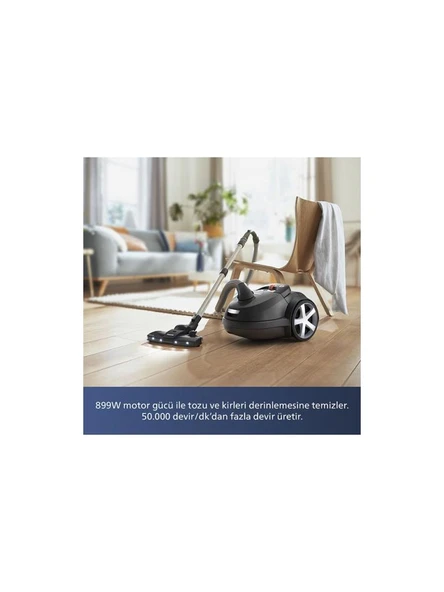 Philips Performer LED XD8122/10 899 W Toz Torbalı Elektrikli Süpürge - TEŞHİR - 6