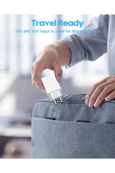 Android/İphone/Tablet/Samsung Uyumlu 33w Pd Type-c / Type-a Hızlı Çoklu Şarj Adaptörü Aleti - 6