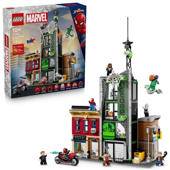 76324 Lego Marvel Örümcek Adam, Oscorpa Karşı 808 parça +10 yaş - 1