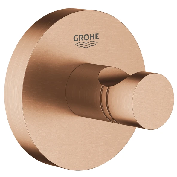 Grohe Essentials Tekli Havlu/Bornoz Askısı, Fırçalı Bakır, 40364DL1