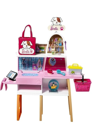 Barbie Bebek ve Evcil Hayvan Dükkanı Oyun Seti  GRG90 - Resim 4