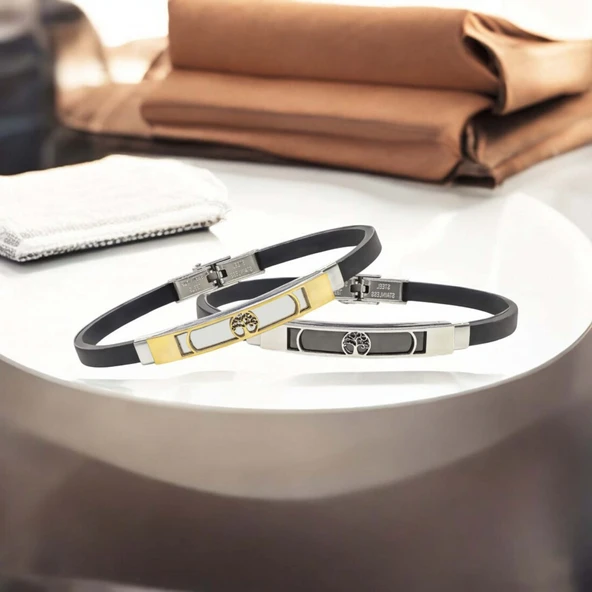 Hayat Ağacı Desenli Çelik Bileklik 3183SCB026 - Resim 4