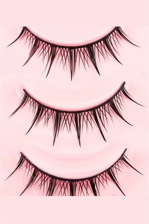 5 Çift İnce Siyah Sahte Kirpik – Doğal, Tek Parça, Kolay Uygulama - Resim 4