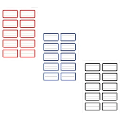 Okul Etiketi Düz Desen 3 lü - 3 paket