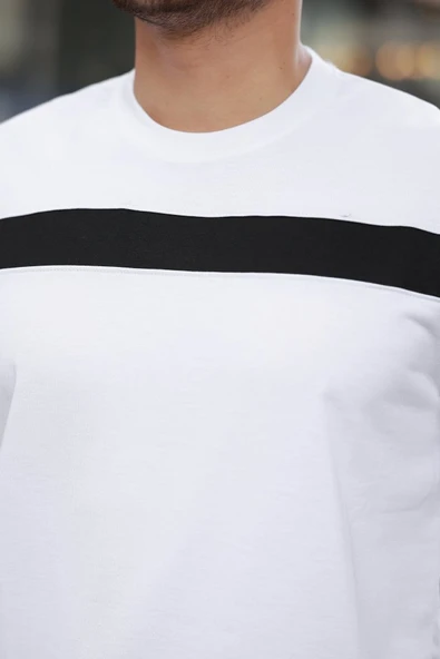 Erkek şerit Detaylı Kısa Kollu T-shirt - Resim 3