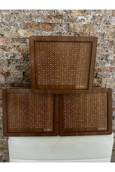 Ahşap Kumbara 10.000 Hedefli Parabox Para Biriktirme Kutusu