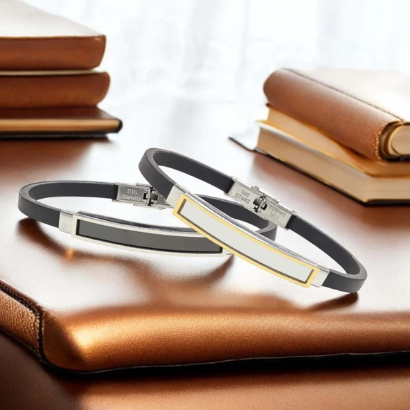 İsim Yazılabilir Kişiselleştirilebilir Çelik Bileklik 3183SCB011 - Resim 3