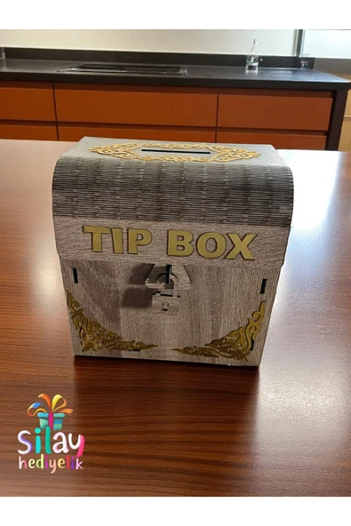 Ahşap Aynalı Pleksili Tip Box Kumbara Ve Bahşiş Kutusu Tipbox - 5