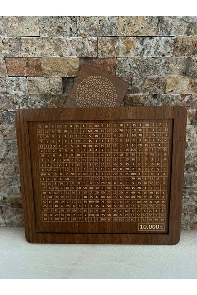 Ahşap Kumbara 10.000 Hedefli Parabox Para Biriktirme Kutusu - 3