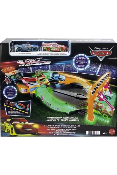 DİSNEY CARS Cars Karanlıkta Parlayan Yarışçılar Pist Seti HPD80 - Resim 2