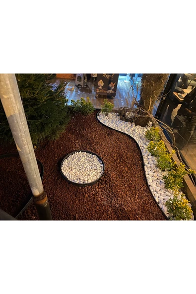 NATUREL Kırmızı Pomza Taşı 10-15 Mm 10 Lt Volkanik Ponza Lav Taşı Kaktüs Sukulent Pomzası Tarım Pomzası - 6