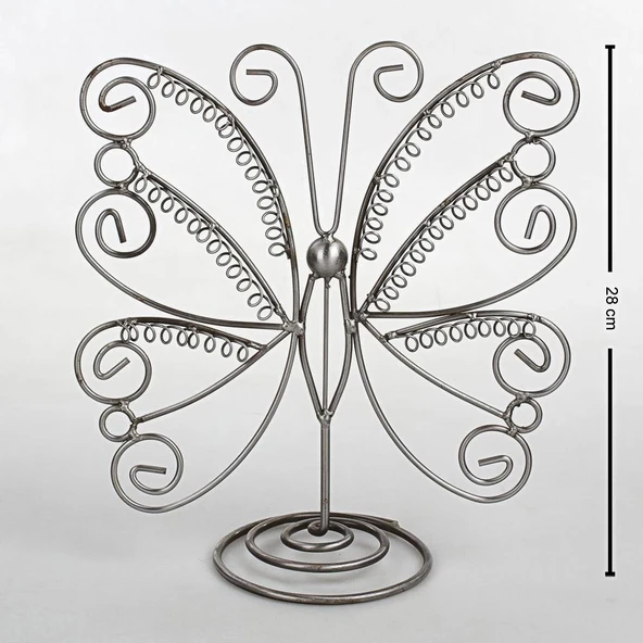 İthal Metal Gri  Renk 26x28Cm Küpe Standı