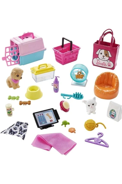 Barbie Bebek ve Evcil Hayvan Dükkanı Oyun Seti  GRG90 - Resim 5