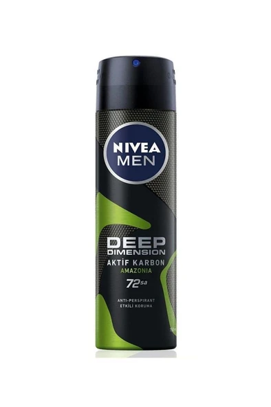 Nivea Men Deep Dimension Aktif Karbon Amazonia 150 ml Erkek Deodorant