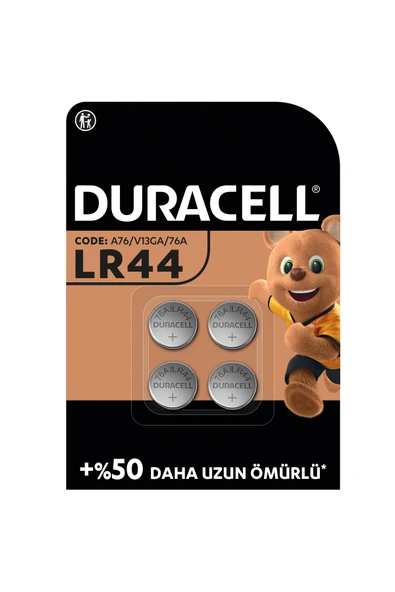 Duracell LR44 Alkalin Özel Pil (4'lü paket) 1,5V