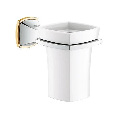Grohe Grandera Seramik Fırçalık Ve Tutacağı, Krom-Altın, 40626IG0