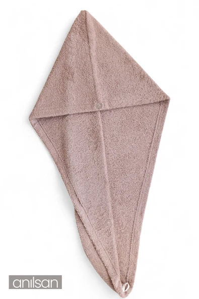 %100 Pamuk Kahverengi Havlu Bone Saç Kurutma Bonesi Kafa Havlusu Duş Banyo Bonesi Islak Saç Kurulama Bone