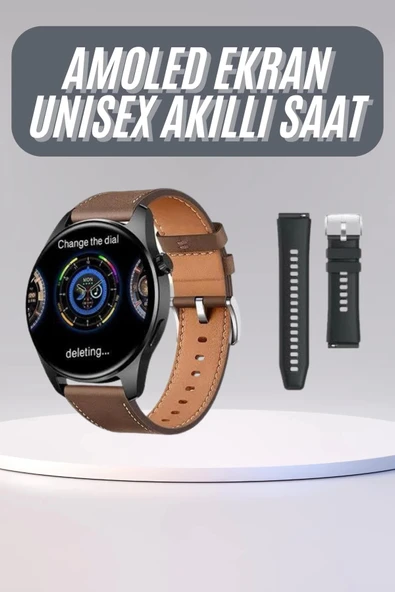 Yuvarlak Kasa 46mm Akıllı Saat Android Ve IOS Uyumlu Uyku ve Sağlık Takibi ürün görseli 1