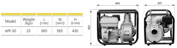 Gardenpro WP-30 Benzinli Su Motoru 3x3 - 4