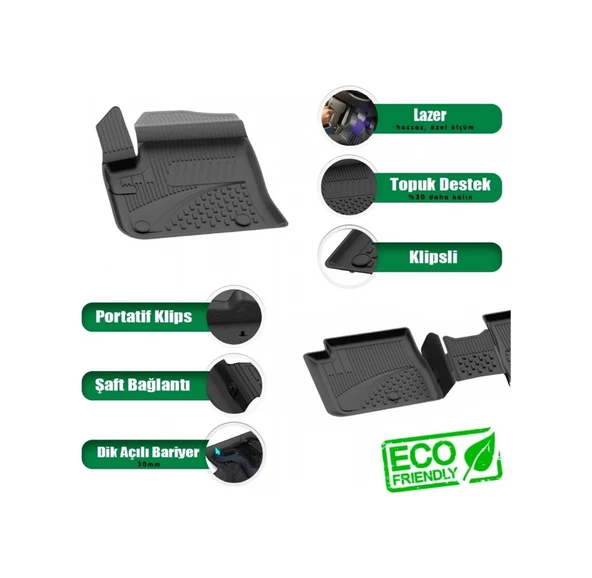 Sahler Peugeot 2008 Elektrik 2019 + 4.5D Havuzlu Paspas Siyah - Resim 5