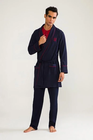 D's Damat 03000 5'li Robdöşambr Erkek Damat Pijama Seti ürün görseli