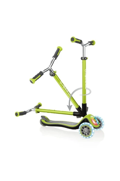 Globber Elite Prime Full Işıklı Scooter - Yeşil - Resim 4