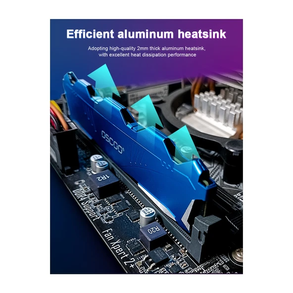 Oscoo Blue Armor T200 16GB 3200MHZ CL22 Ddr4 1.2V Ram - Resim 4