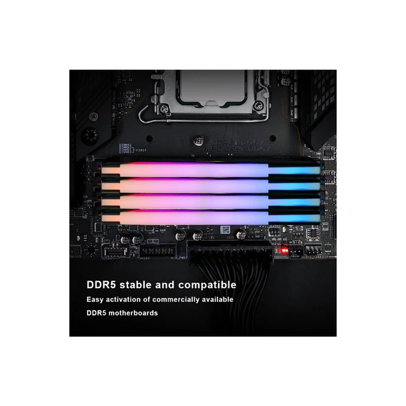 Oscoo White Radiantx R500 RGB 32GB (2X16) 6000MHZ CL46 DDR5 1.35V Ram - Resim 2