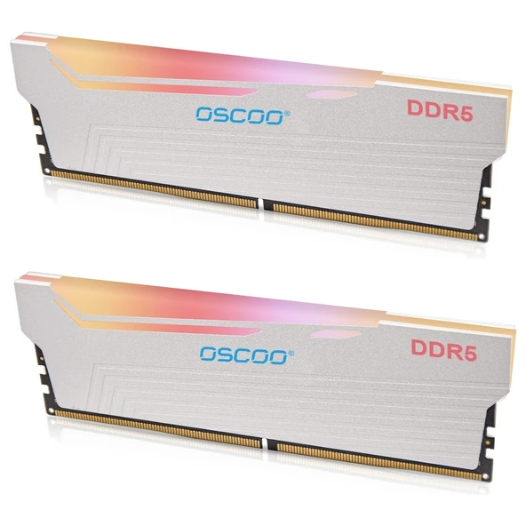 Oscoo White Radiantx R500 RGB 32GB (2X16) 6000MHZ CL46 DDR5 1.35V Ram - Resim 6