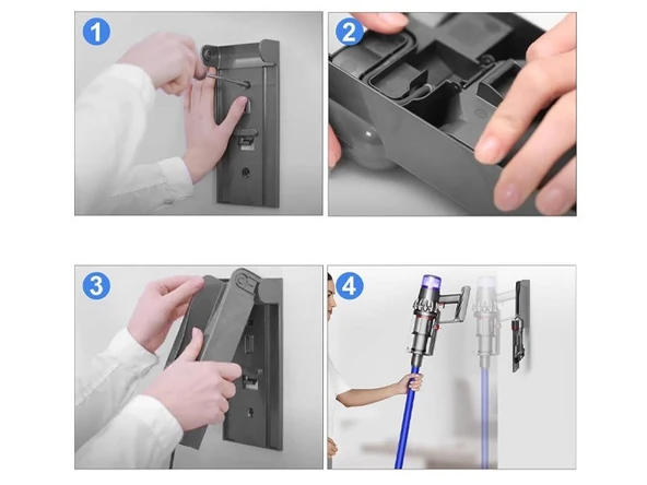 Dyson V11, V15 ile Uyumlu Duvar Askısı Şarj İstasyonu - Resim 4