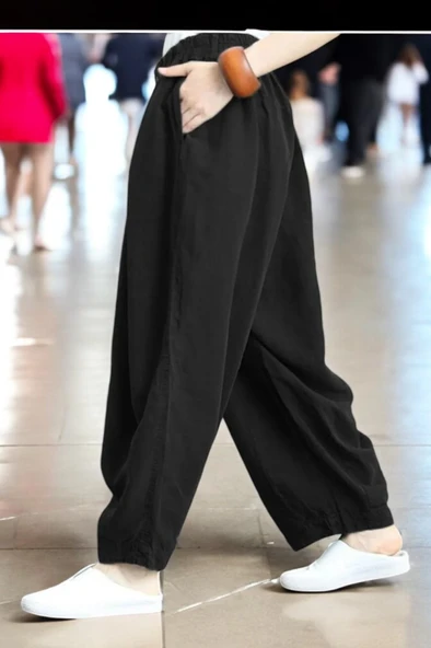 Rahat Şalvar Keten Pantolon - Resim 4