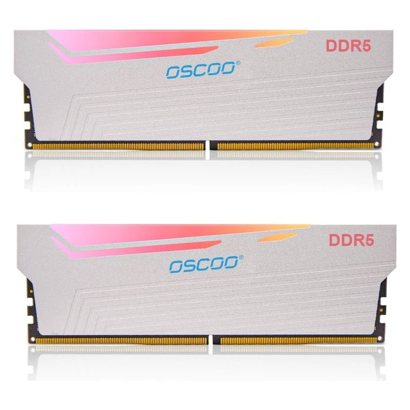 Oscoo White Radiantx R500 RGB 32GB (2X16) 6000MHZ CL46 DDR5 1.35V Ram - Resim 1