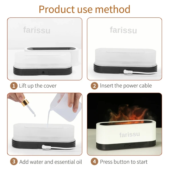 Gold Kama GK14 Alev Efektli Aroma Difüzörü ve Hava Nemlendirici - 4