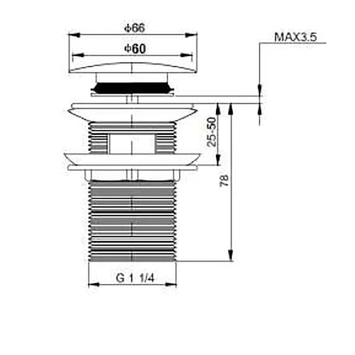 Bocchi Basmalı Lavabo Süzgeci Su Taşma Delikli 6190-0002 - 2