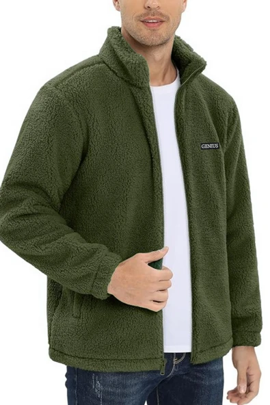 Oversize Peluş Sweatshirt Erkek Polar Sweatshirt Erkek Sweatshirt OVERSIZE-PELUSS - 8