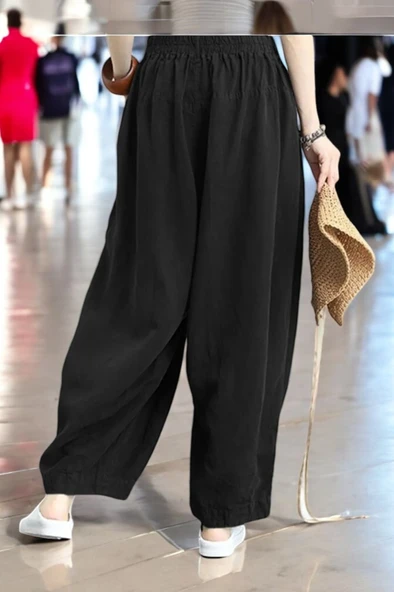 Rahat Şalvar Keten Pantolon - Resim 3