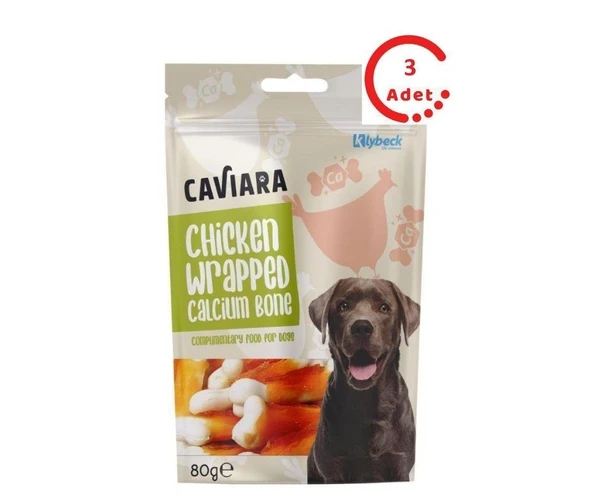 Caviara Tavuk Etli Kalsiyum Kemik Köpek Ödülü 80 Gr x 3 Adet ürün görseli 1