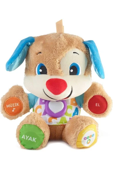 Fisher-Price Türkçe Konuşan Eğitici Peluş Köpek FPN79 - Montessori Uyumlu Etkileşimli Oyuncak, Erken Öğrenme ve Gelişim Desteği - 1