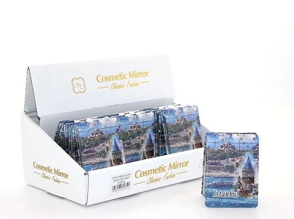 Taşlı İstanbul Tasarımı El Aynası İnce Alk2918 ürün görseli