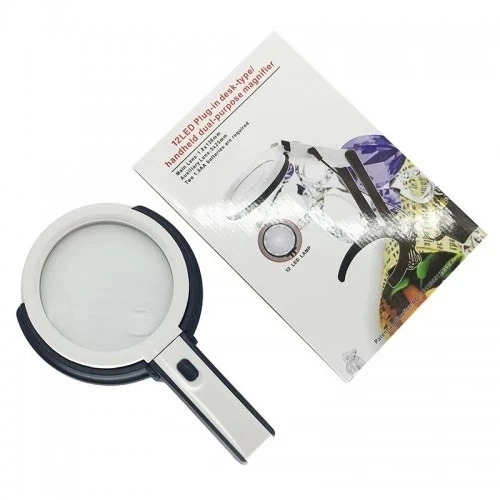 2x5x120mm   10 Ledli  Masaüstü Büyüteç - 2