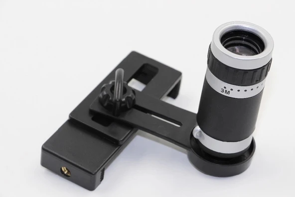 8x18 Zoom Teleskop Telefon Kamera Lensi Mini El Dürbünü - 4