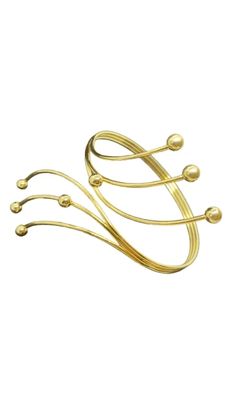 Altın Kaplama Modern Tasarım Pazu Bileklik – Minimalist Çoklu Halkalı Kadın Bijuteri ürün görseli 1