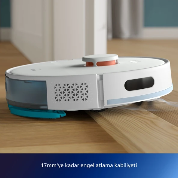 Philips XU2100/20 2000 Serisi Islak Kuru Moplu İstasyonlu Robot Süpürge, HomeRun Uygulaması, LDS Radar Navigasyon, Beyaz, - Resim 6