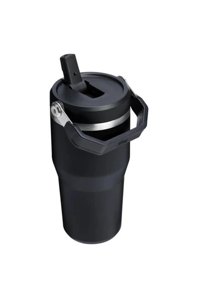 Stanley The IceFlow™ Flip Straw 2.0 Tumbler 0.6L / 20oz Siyah Termos - Resim 2