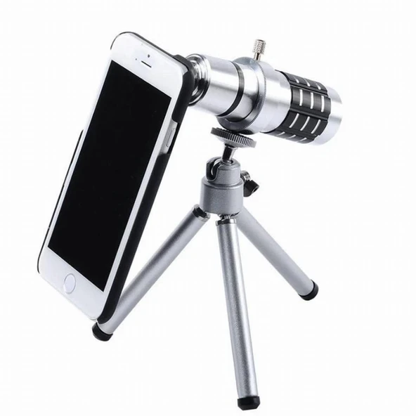 İphone5,5s,i̇phone4.4s Için Alüminyum 14x Optik Zoom Yakından Görüntü Çekme Dürbün - 1