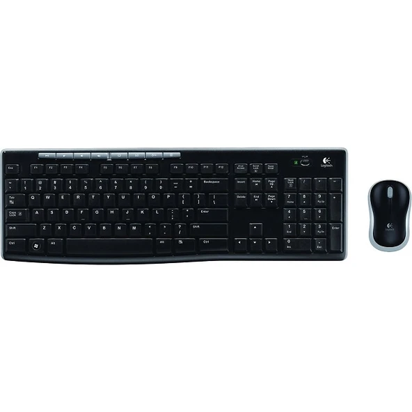 Logitech MK270 Q Türkçe Kablosuz Multimedya Siyah Klavye+ Mouse - 2