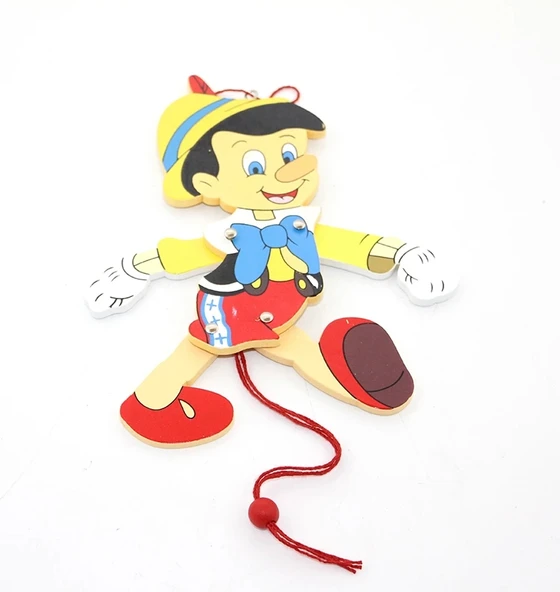 Ahşap Salanan Pinokyo Figürü Alk1196 - 1